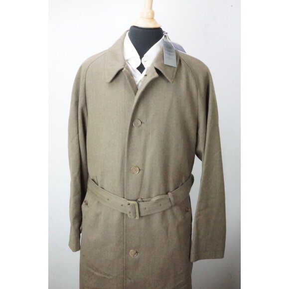 Ralph Lauren Purple Label RLPL Brown Wool Belted Trench Overcoat 46R NEW Tags